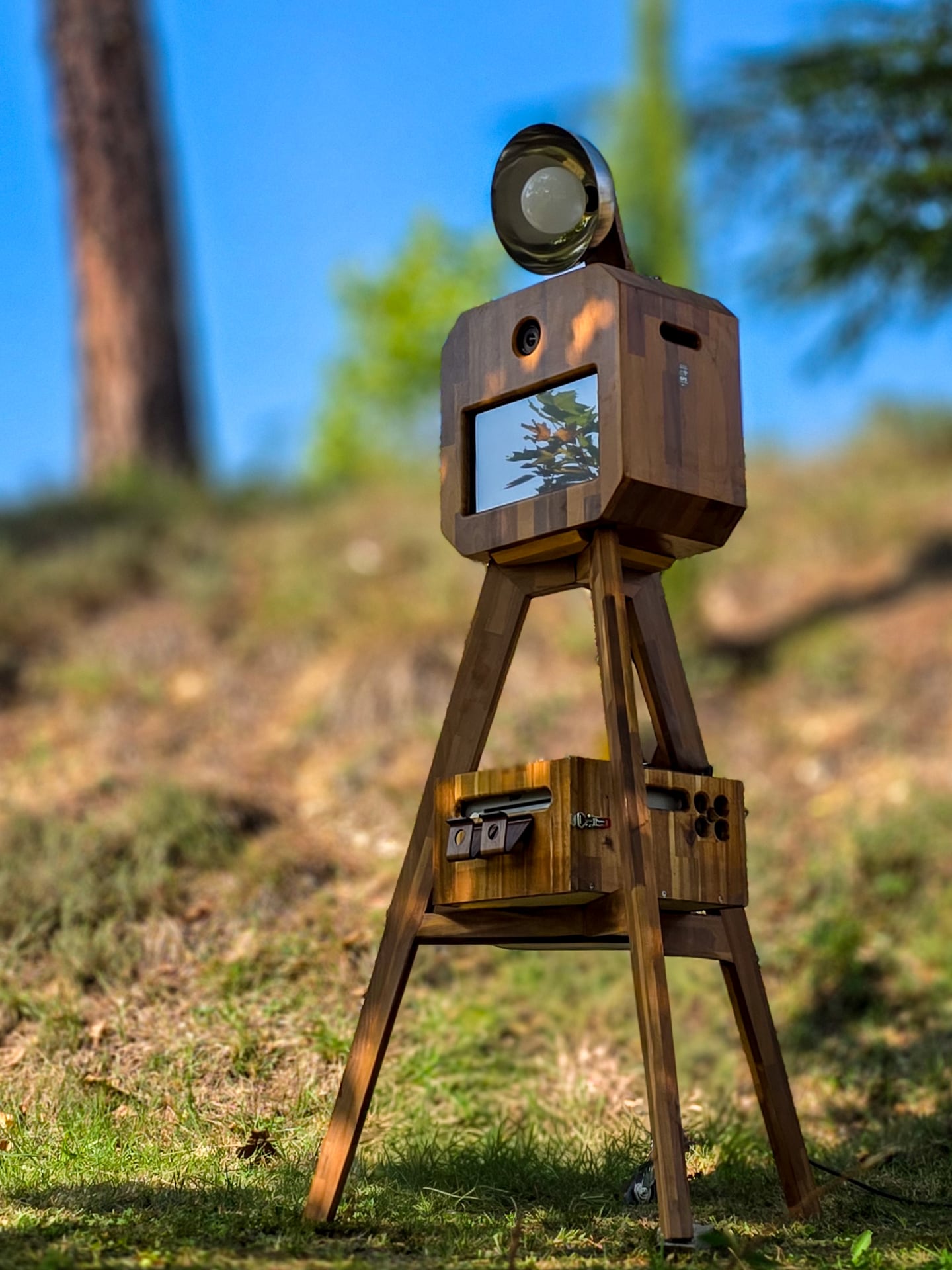 Borne Corfou photobooth vintage
