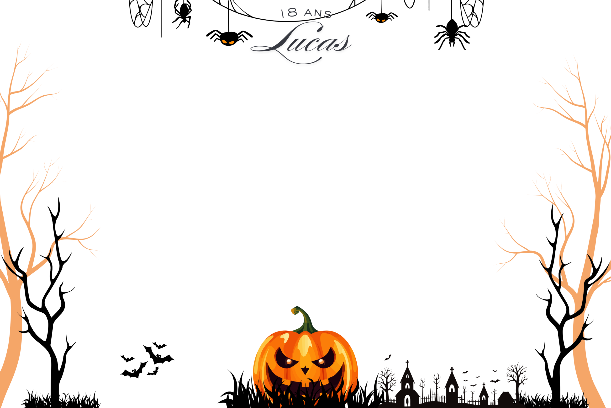 Orange And Black Illustrative Happy Halloween Your Story